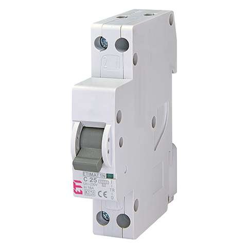Siguranta automata MCB ETI ETIMAT 1N 1PN C25 6kA