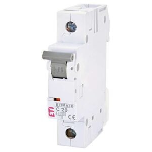 Siguranta automata MCB ETI ETIMAT6 1P C20 6kA