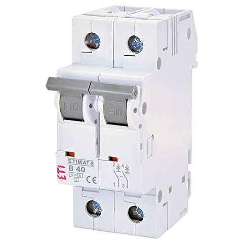 Siguranta automata MCB ETI ETIMAT6 2P B40 6kA