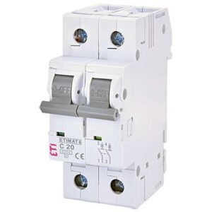Siguranta automata MCB ETI ETIMAT6 2P C20 6kA