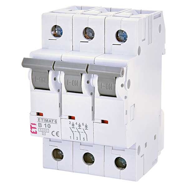 Siguranta automata MCB ETI ETIMAT 6 3P B10 6kA