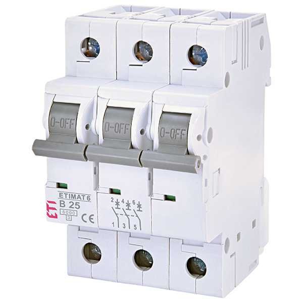 Siguranta automata MCB ETI ETIMAT 6 3P B25 6kA Siguranta automata MCB ETI ETIMAT 6 3P B25 6kA