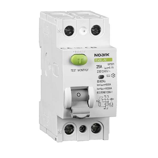 Diferential RCCB Tip A Noark Ex9L-N 2P 63A 30mA