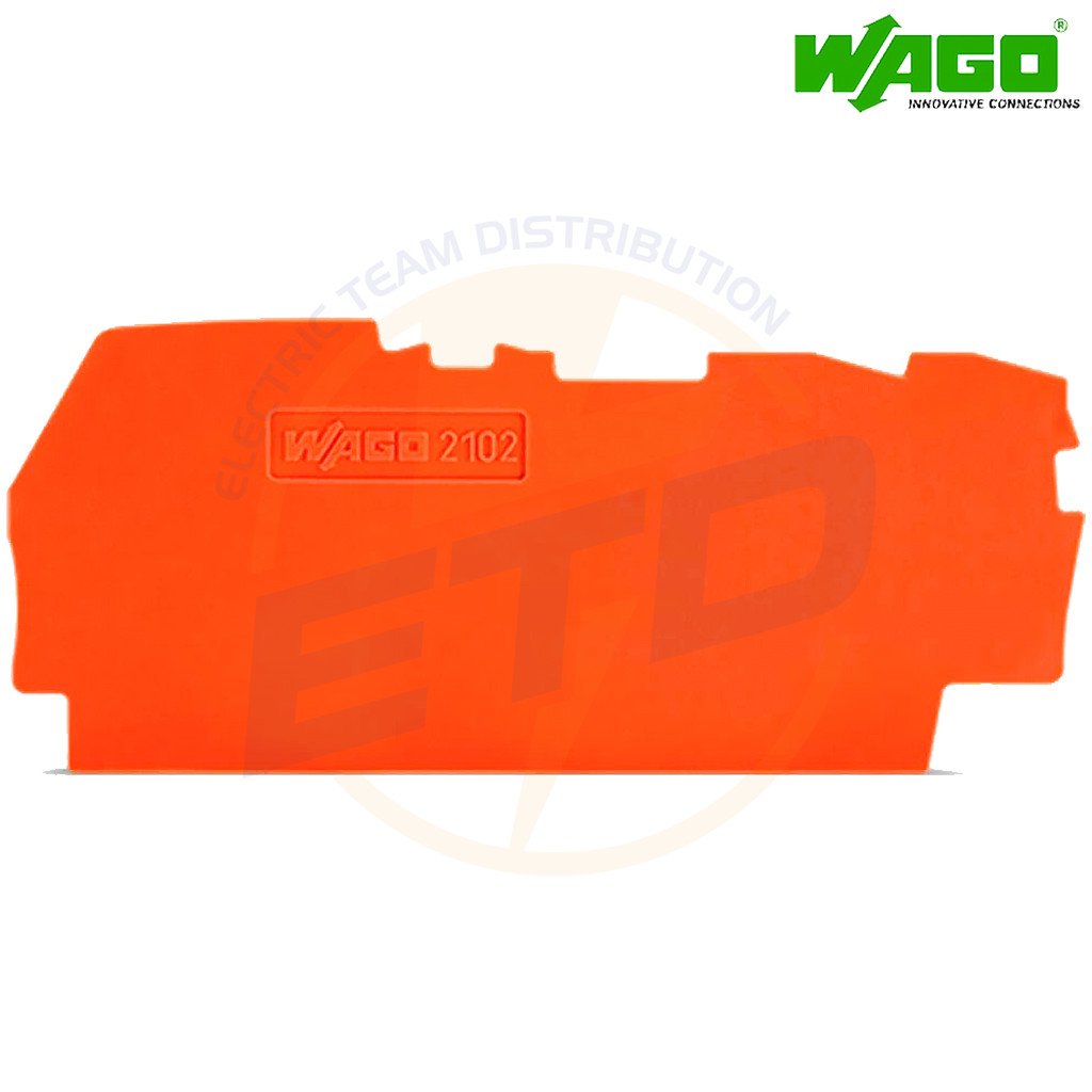 Capac si placa intermediara clema sir WAGO 2102-1392 Portocaliu