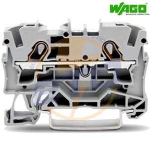 Clema sir de trecere cu 2 conductori 4 mmp push-in WAGO 2004-1201 Gri