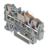 Clema sir de trecere cu 3 coductori 2,5 mmp cu buton WAGO 2202-1301 Gri (3)
