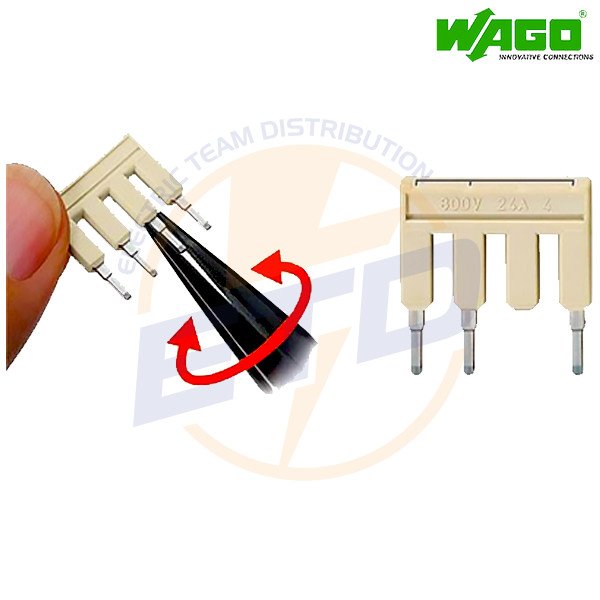 Jumper cu 2 pini 1-2 WAGO 2002-402 Gri - Versatilitate in conectare