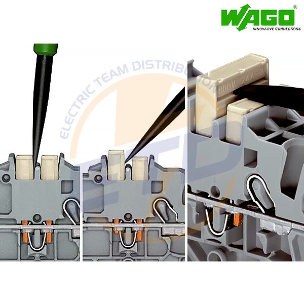Jumper cu 2 pini 1-2 WAGO 2002-402 Gri - conectivitate extinsa