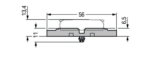 Suport de montaj; 5 cai; pt conector in linie cu parghie; cu picior de montare cu inclichetare; gri - imagine 3