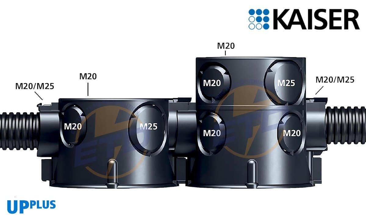 Doza de aparat adanca Kaiser 1555-04 D60mm A66mm - conectare doze