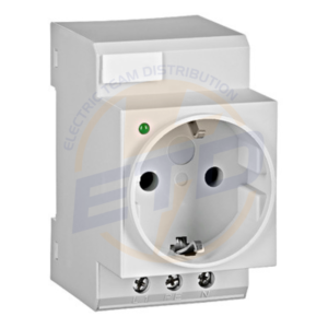 Priza modulara SCHUKO sina DIN, 2P+N, 16A cu LED