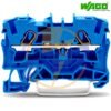 Clema sir de trecere cu 2 conductori 4 mmp push-in WAGO 2004-1204 Albastra