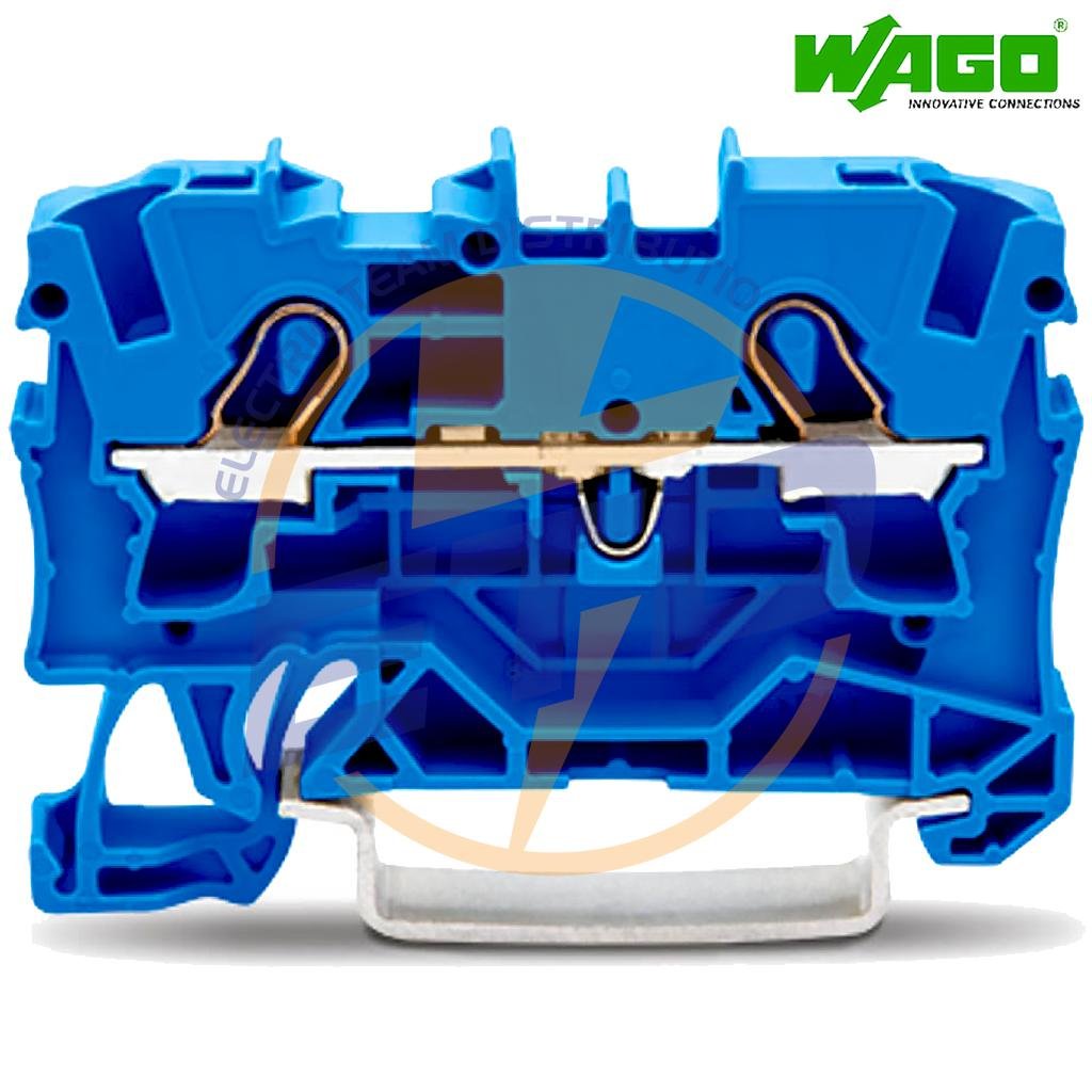 Clema sir de trecere cu 2 conductori 4 mmp push-in WAGO 2004-1204 Albastra