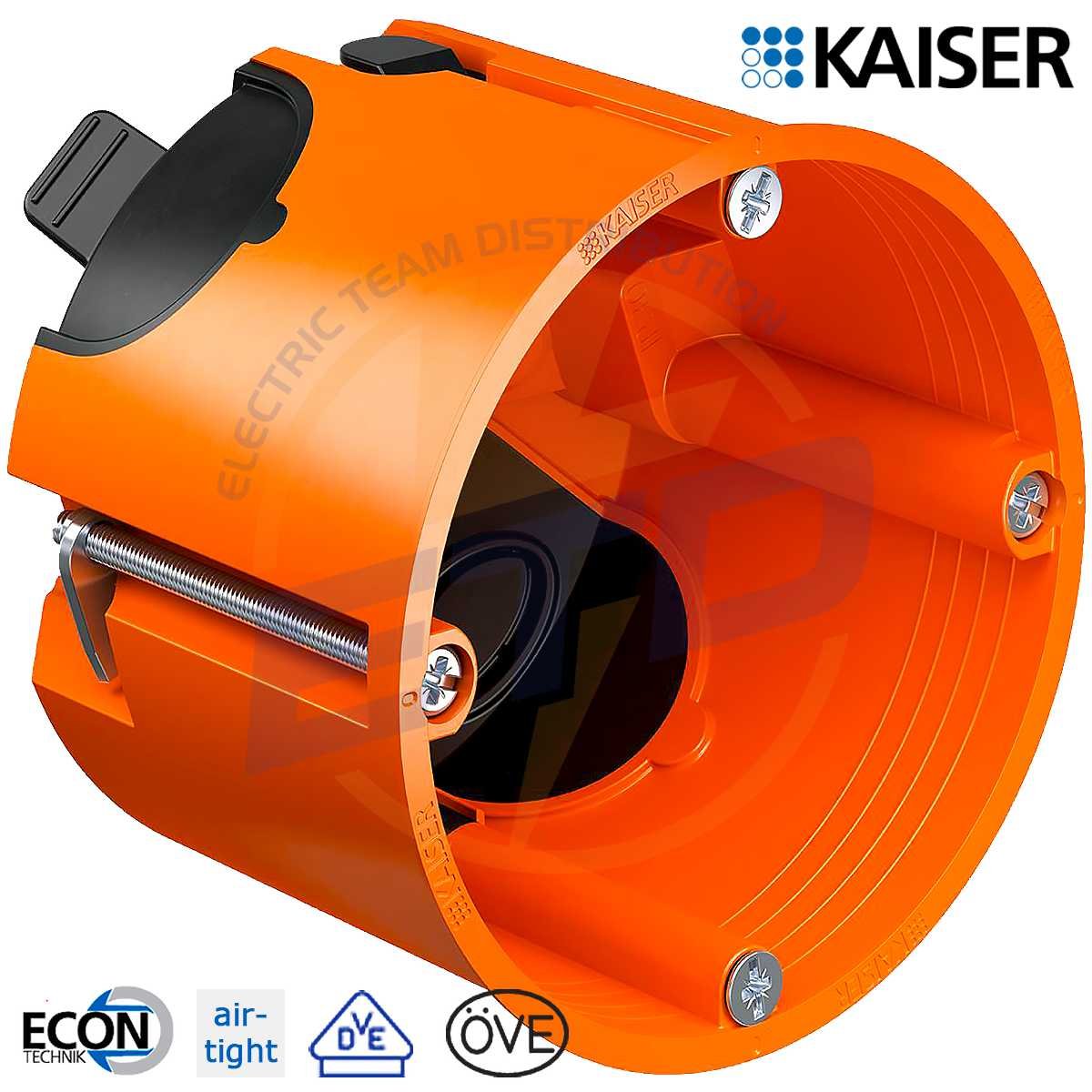 Doza rigips Adanca cu Membrana etansa, Kaiser O-range ECON 9264-22, Ø68mm A62mm