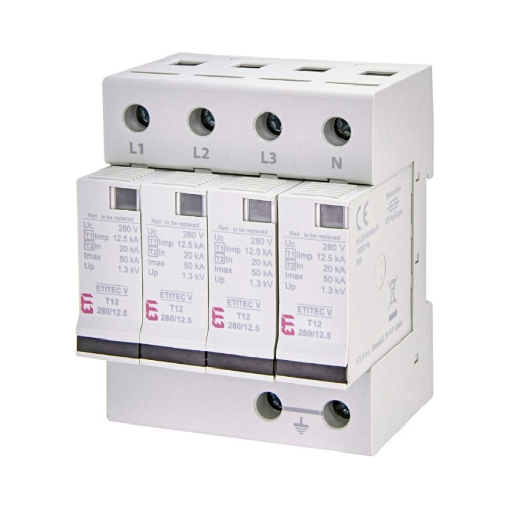 Descarcator supratensiuni ETITEC V T12 280/12,5 4+0 Descarcator supratensiuni ETITEC V T12 280/12,5 4+0