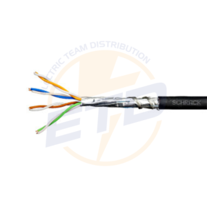 Cablu S/FTP Cat.6a, 4x2xAWG23/1, 500MHz, LS0H-3, Dca, negru