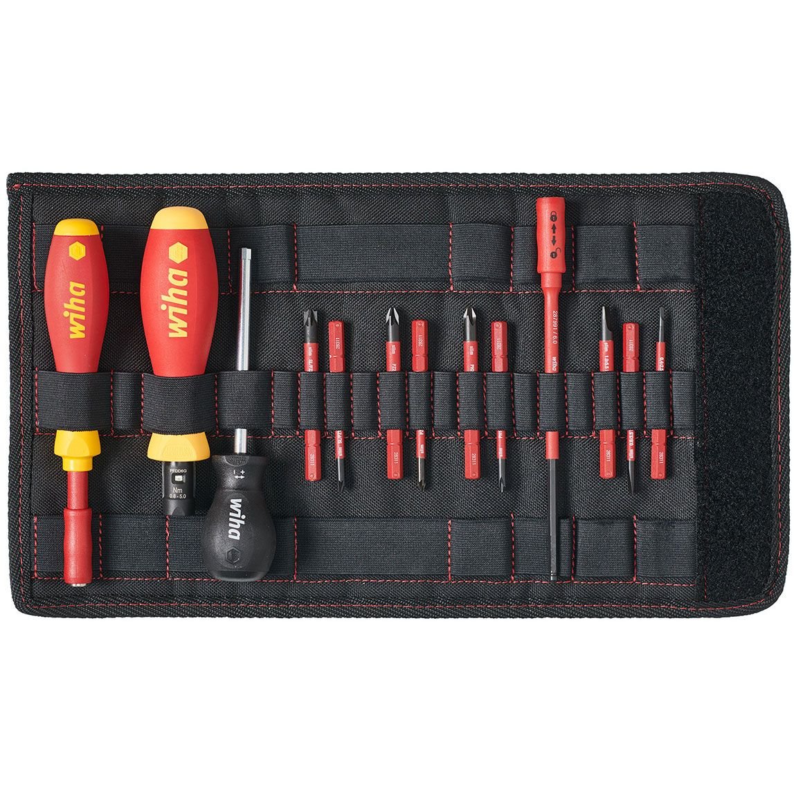 Set surubelnita dinamometrica si biti izolati la 1000V, WIHA TorqueVario®-S, 13 piese