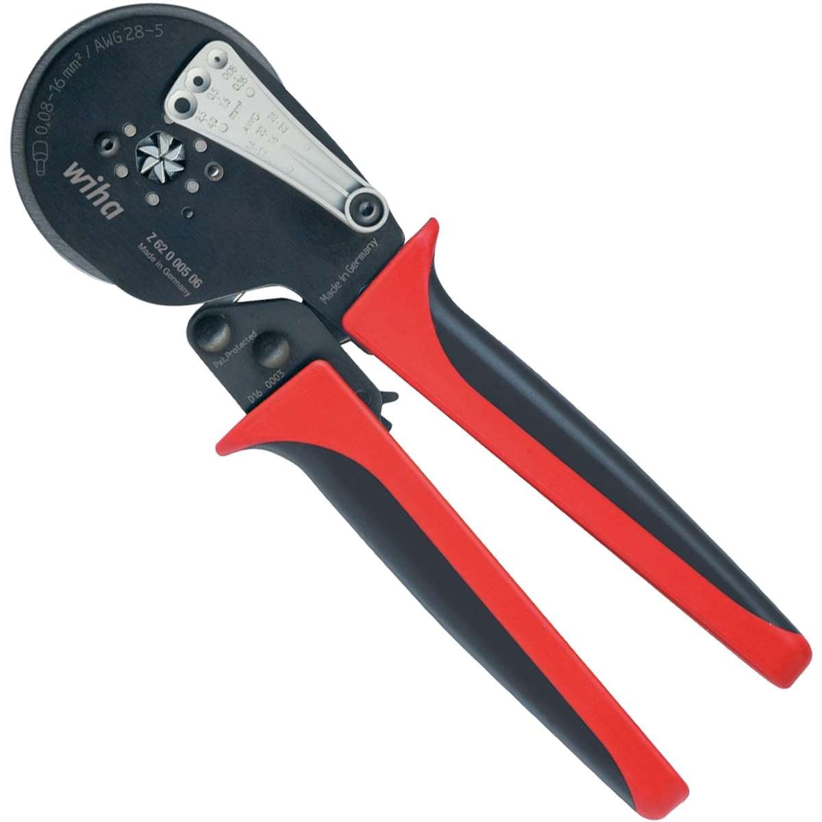 Cleste sertizat pini WIHA, cleste automat pentru sertizat pini neizolati, WIHA, 0.08 si 16 mm2