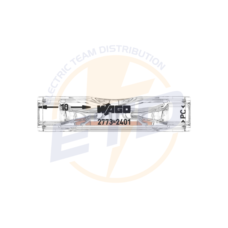 Conector WAGO pentru conductor masiv, monofilari; max. 4 mmp; 2 conductori: 2773-2401 - imagine 3