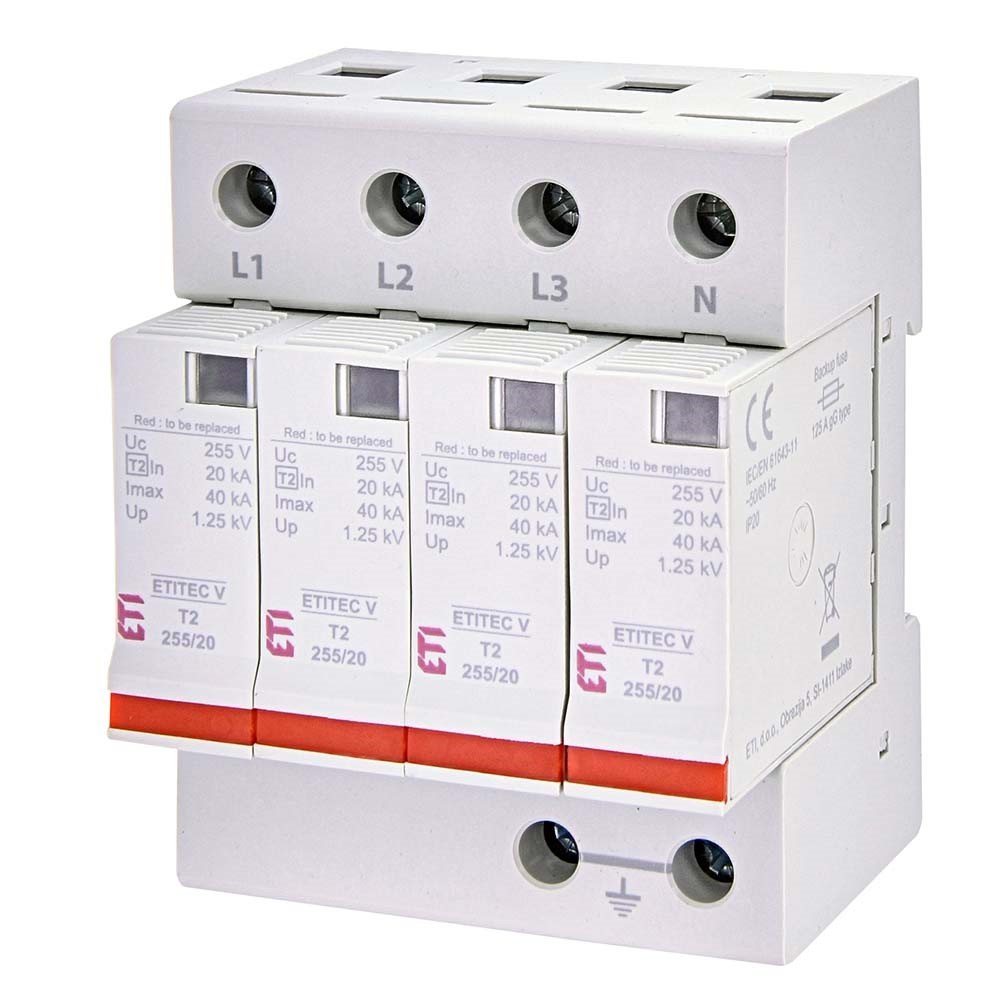 Descarcator supratensiuni supratensiuni ETITEC V T2 25520 4+0 RC
