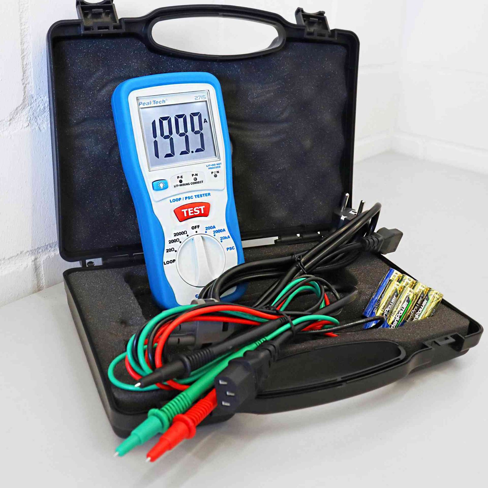 Aparat masurarea impedantei buclei de defect PeakTech 2715