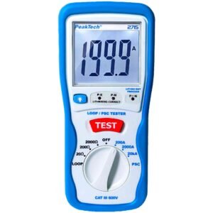 Aparat masurarea impedantei buclei de defect PeakTech 2715