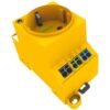 Priza pe sina DIN cu indicator de stare Led cu clema dubla push-in Wago 709-582, galbena