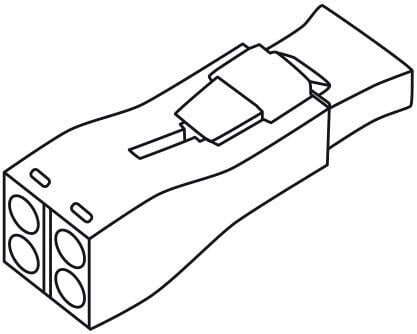 Conector pt deconectare corp iluminat 2 poli 4,00 mm² galben