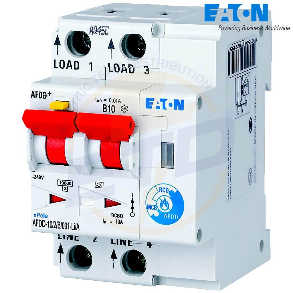 AFDD Plus B10 Tip Li-A 10mA 10kA EATON AFDD-10-2-B-001-Li-A