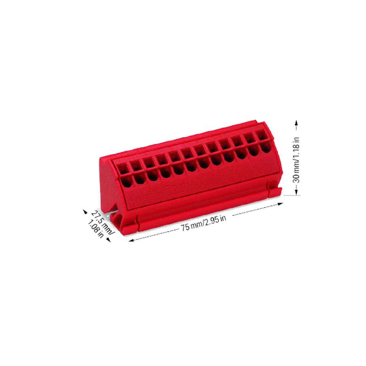 Bloc terminal 4mmp WAGO 812-103 rosu