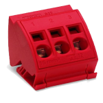 Bara colectoare conexiuni (10 x 3) mm fara butoane CAGE CLAMP® 16,00 mmp rosu deschis 812-113