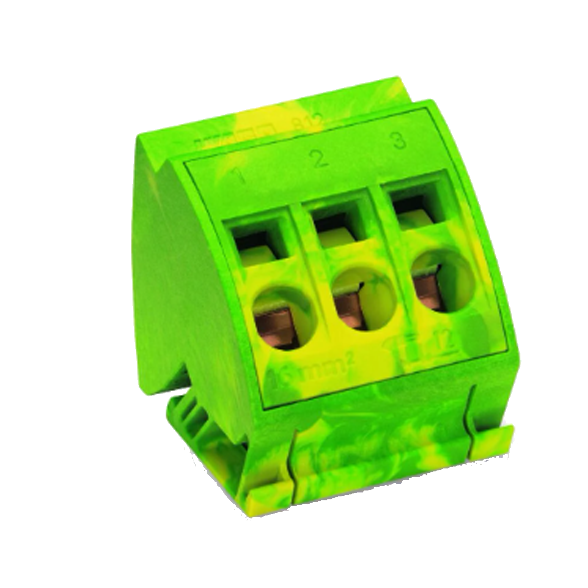 Bara colectoare conexiuni (10 x 3) mm fara butoane CAGE CLAMP® 16,00 mmp verde-galben 812-110