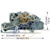 Clema sir triplu etajata 2,5mmp L-L Gri WAGO 2003-7642 2