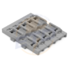 Suport de montare; 5 cai; pt conector in linie cu parghie; pentru montare cu surub; gri - Thumbnail Image 1