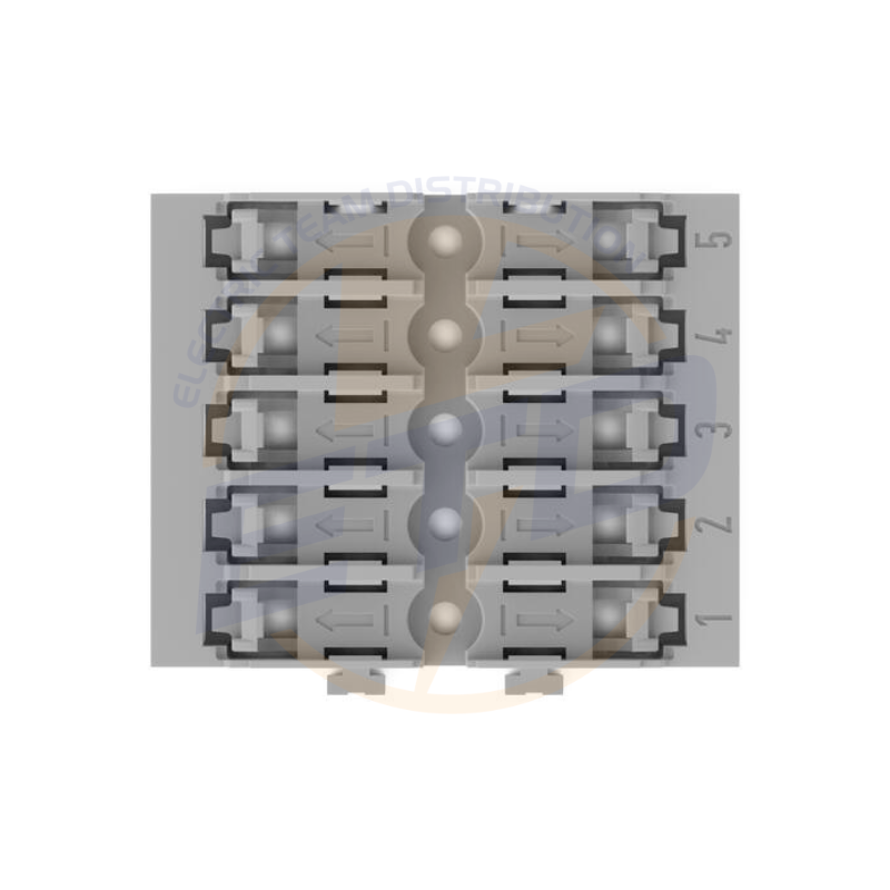 Suport de montare; 5 cai; pt conector in linie cu parghie; pentru montare cu surub; gri - imagine 2