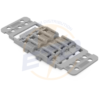 Suport de montare cu detensionare; 4 cai; pt conector in linie cu parghie; cu picior de montare cu inclichetare; gri - Thumbnail Image 1