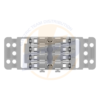 Suport de montare cu detensionare; 4 cai; pt conector in linie cu parghie; cu picior de montare cu inclichetare; gri - Thumbnail Image 2