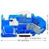 Clema sir suport cu deconectare Nul cu 1 conductor 16mmp Albastru WAGO 2016-7714 2