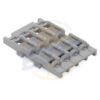 Suport de montaj; 4 cai; pt conector in linie cu parghie; cu picior de montare cu inclichetare; gri - Thumbnail Image 1