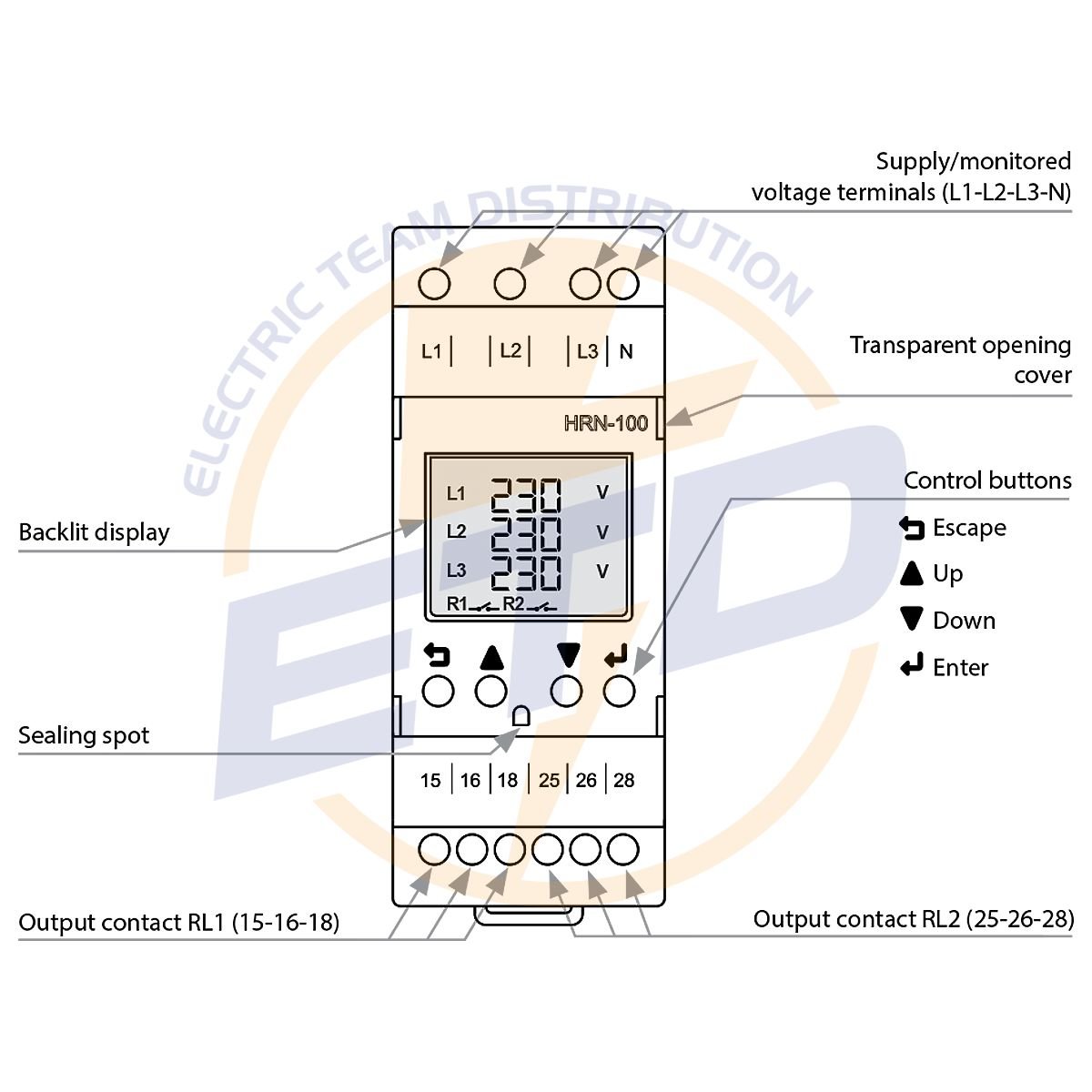 Releu protectie tensiune trifazat ETI HRN-100 - Prezentare Releu protectie tensiune trifazat ETI HRN-100 - Prezentare