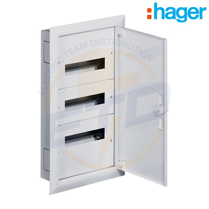 Tablou electric metalic incastrat 36 module HAGER 3x12 usa metalica