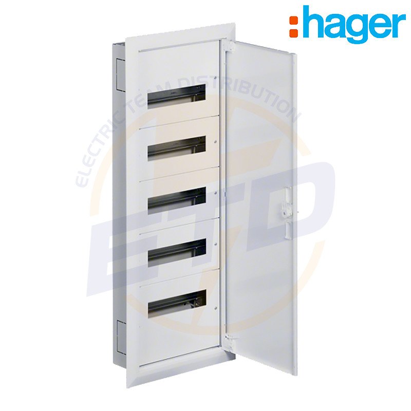 Tablou electric metalic incastrat 60 module HAGER 5x12 usa metalica