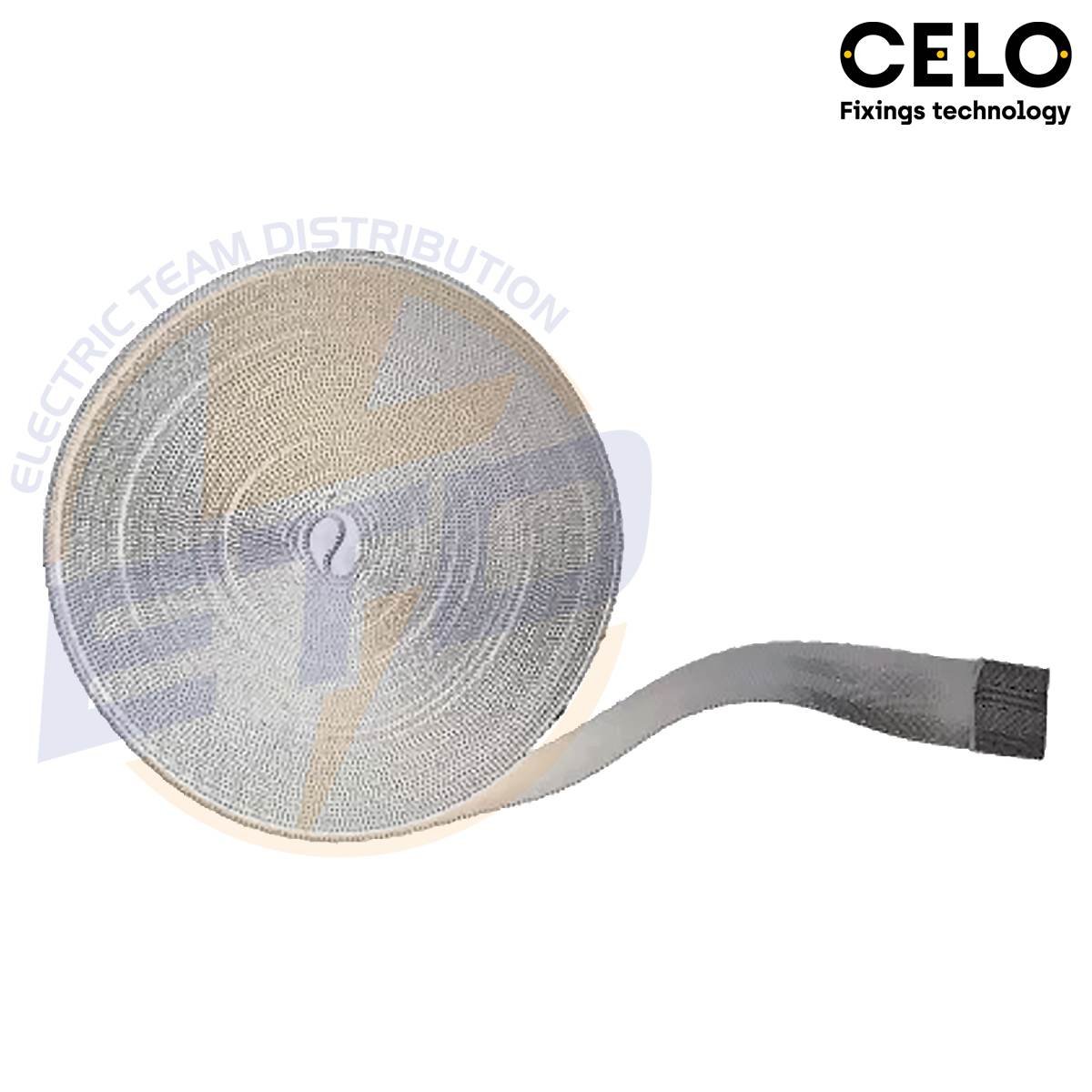 Banda textila fixare cabluri Premium, Gri 915TXS