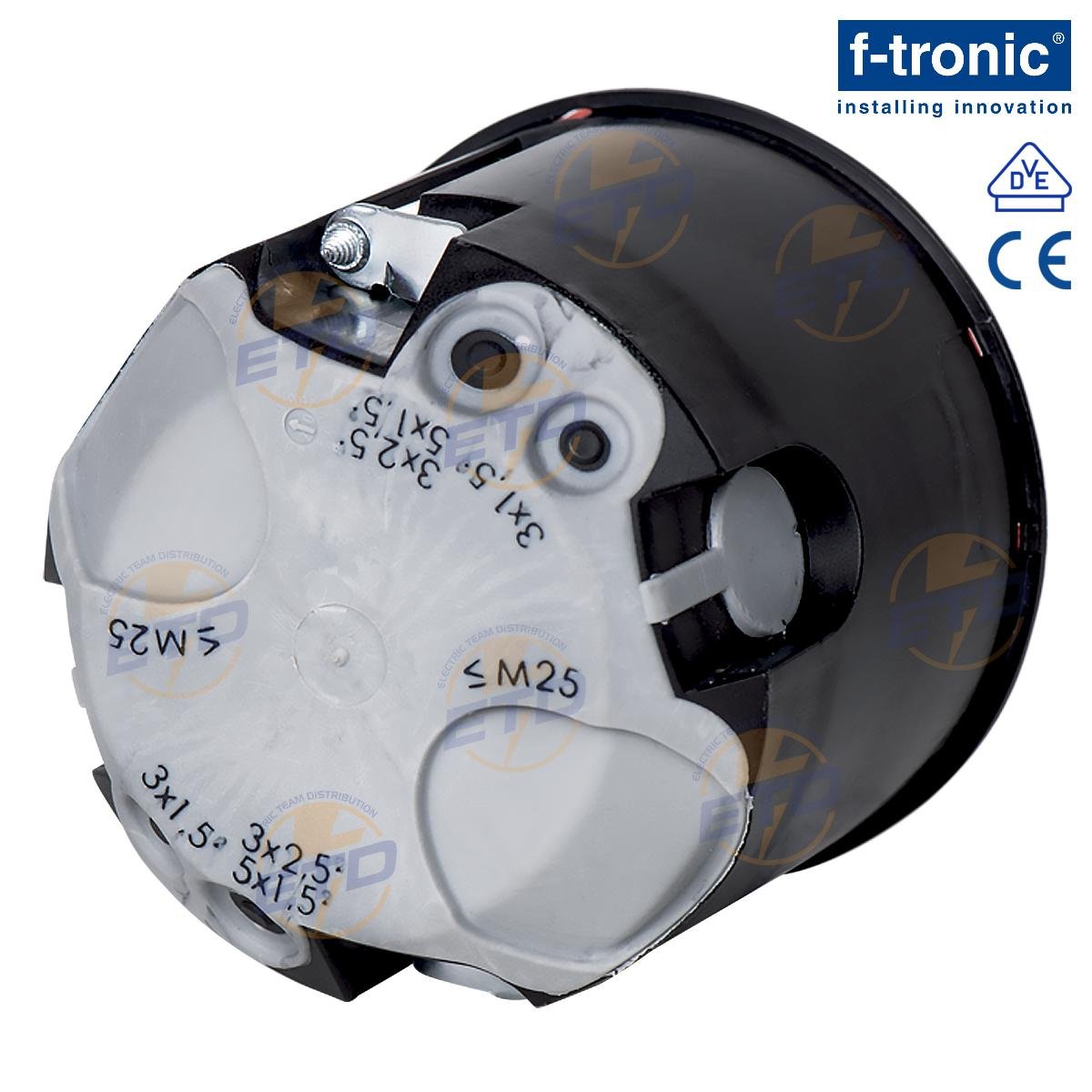 Doza rigips rezistenta la foc D68 mm A62 mm F-Tronic - spate