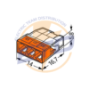 Conector WAGO 2273-243, conductor monofilar, cu pasta de contact - Thumbnail Image 3