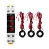 Ampermetru trifazic pentru tablou electric pe sina DIN SINOTIMER SDM010A