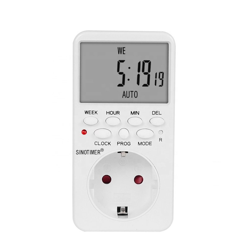 Priza programabila digitala 16A 1 minut 7 zile SINOTIMER TM519