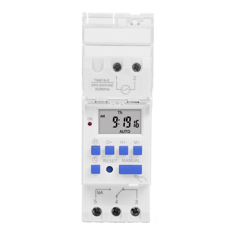 Releu temporizat programabil monofazic 230V 16A SINOTIMER TM919A-2-16A Releu temporizat programabil monofazic 230V 16A SINOTIMER TM919A-2-16A