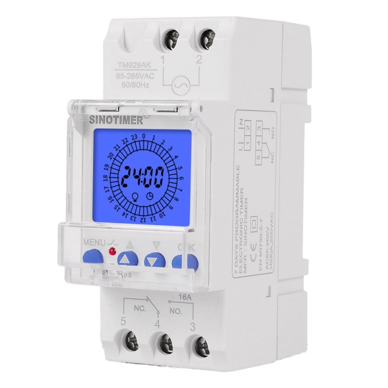 Releu temporizat programabil monofazic 230V 16A SINOTIMER TM929AKL