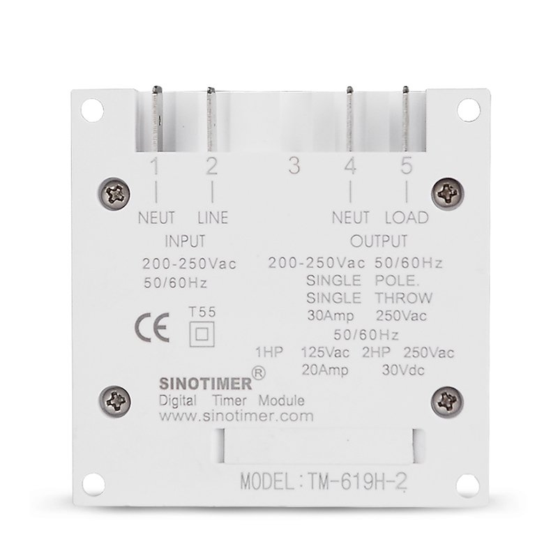 Releu temporizat programabil monofazic 230V 30A SINOTIMER TM619sH2-30D Releu temporizat programabil monofazic 230V 30A SINOTIMER TM619sH2-30D